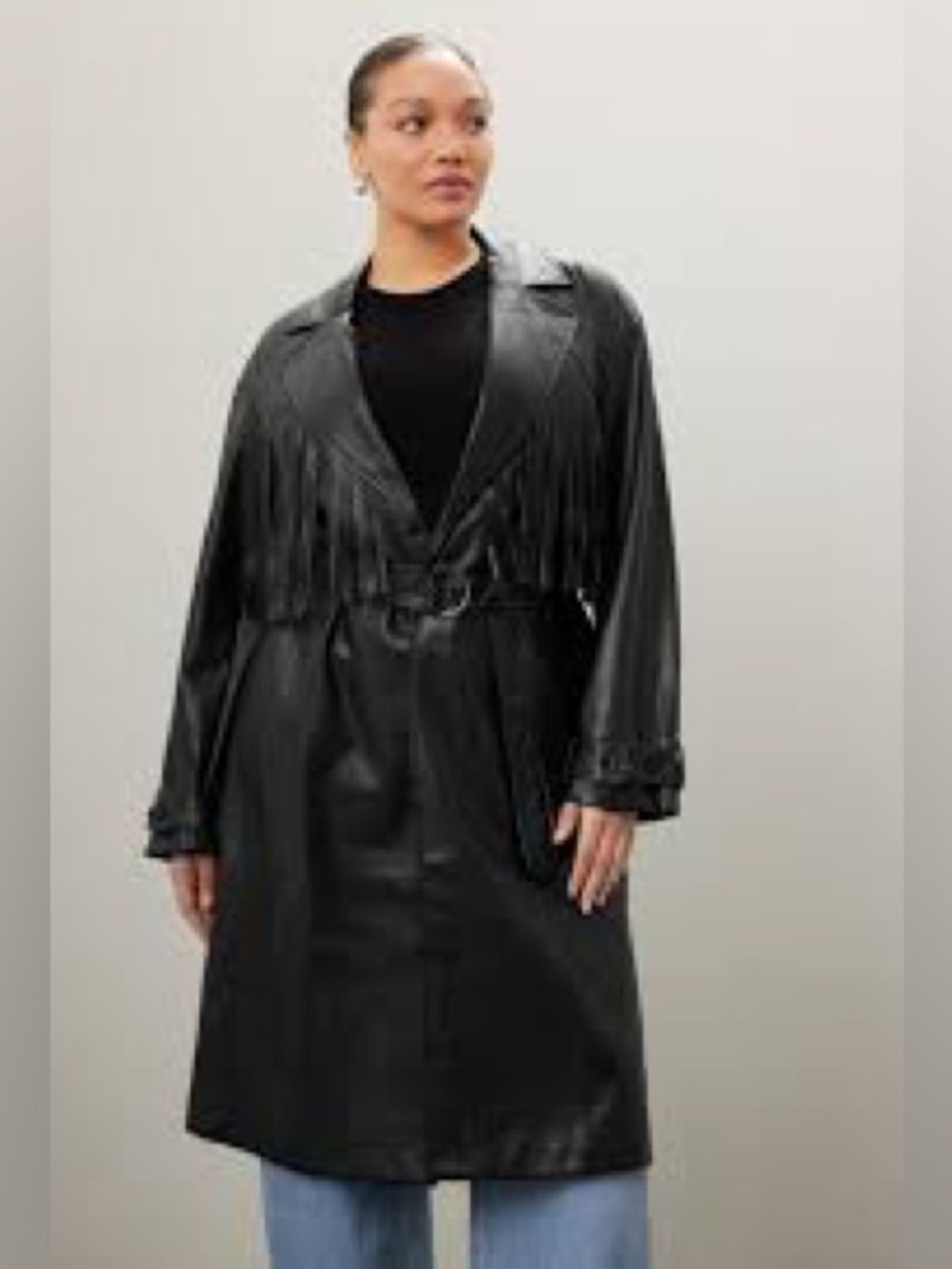 Jason wu faux leather jacket L $495 - Picture 3 of 7